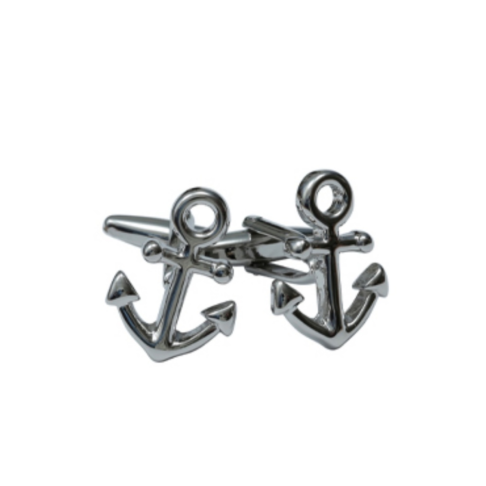 Anchors Cufflinks Rockabilly Sailor Nautical silver-tone